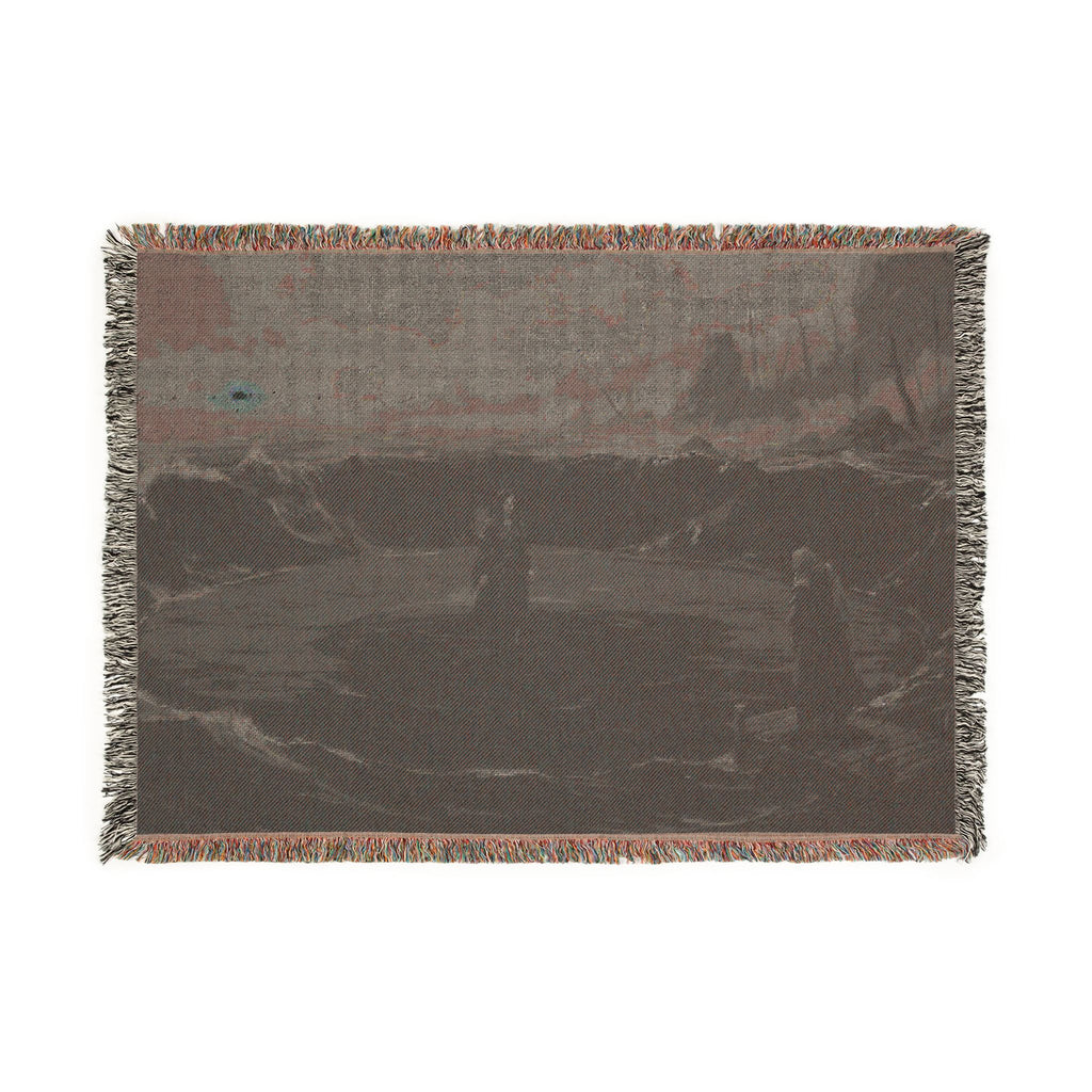 Ocean Night Woven Blanket — Moody Seascape Throw for Coastal Decor & Gift