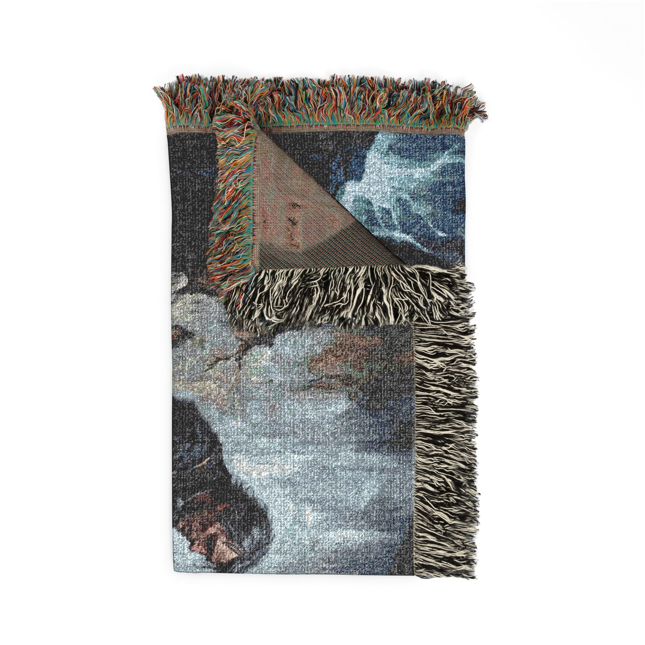 Woven Blanket - Gothic Cloister Scene Tapestry Throw (Medieval Prayer Artwork)