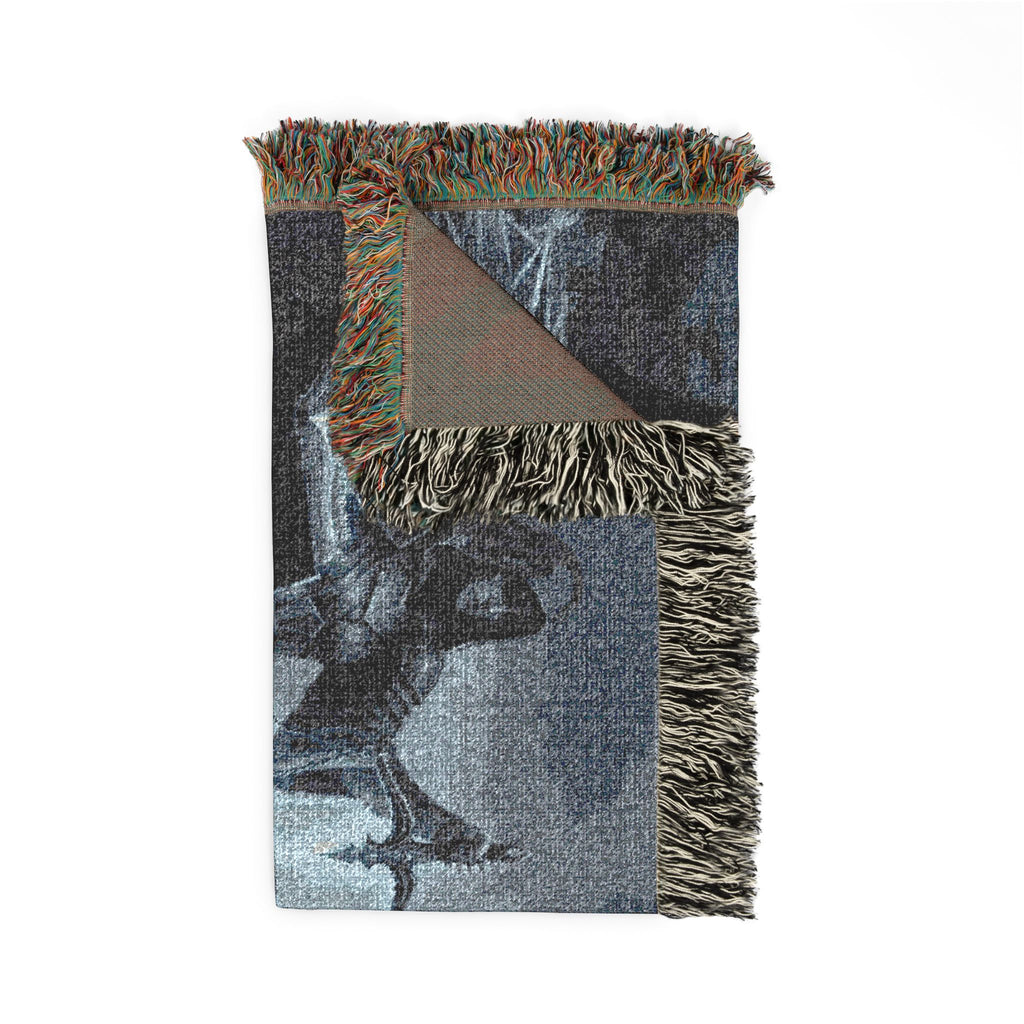 Old Sea Tale Woven Blanket — Viking Mythic Tapestry Throw