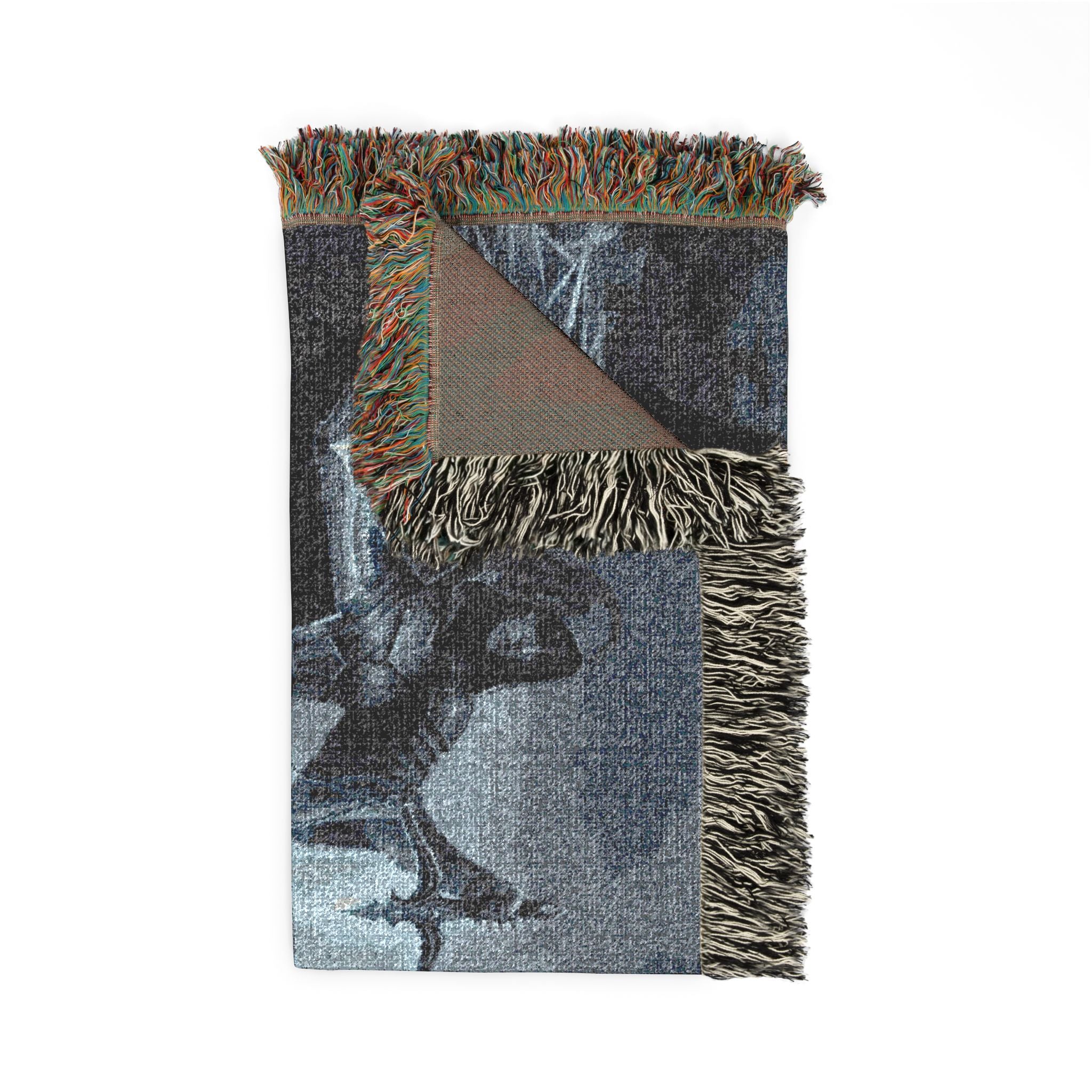 Old Sea Tale Woven Blanket — Viking Mythic Tapestry Throw