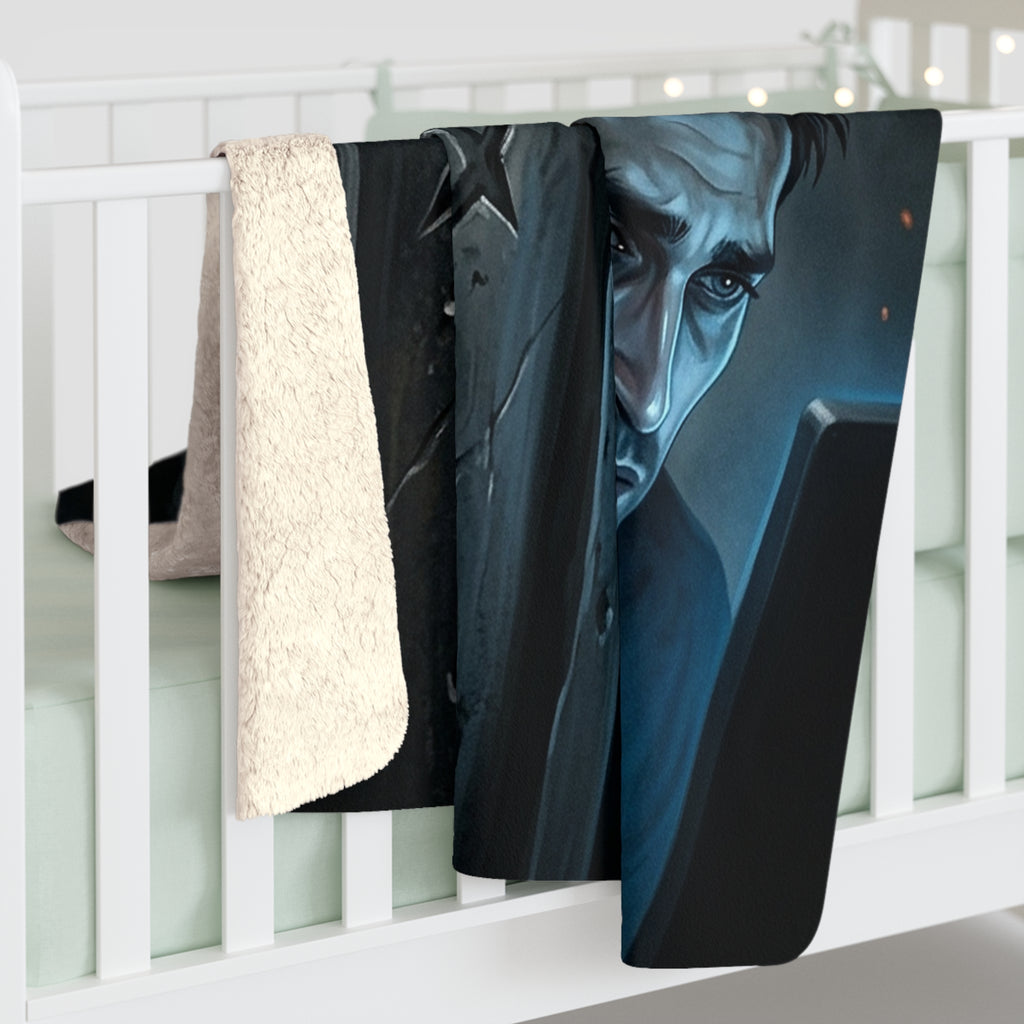 The Ward Mark Sherpa Fleece Blanket - Gothic Rune Sigil Throw