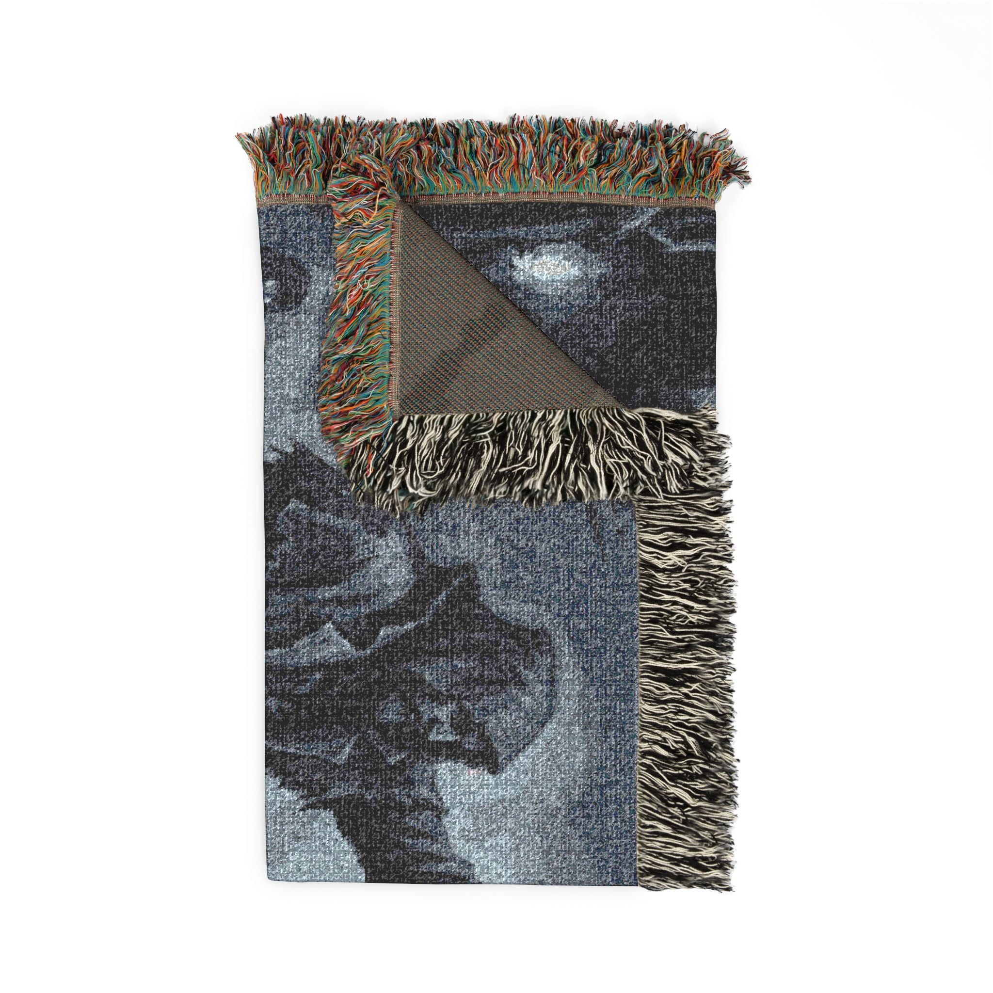Lantern Light Woven Blanket — Gothic Reaching Hands Occult Throw