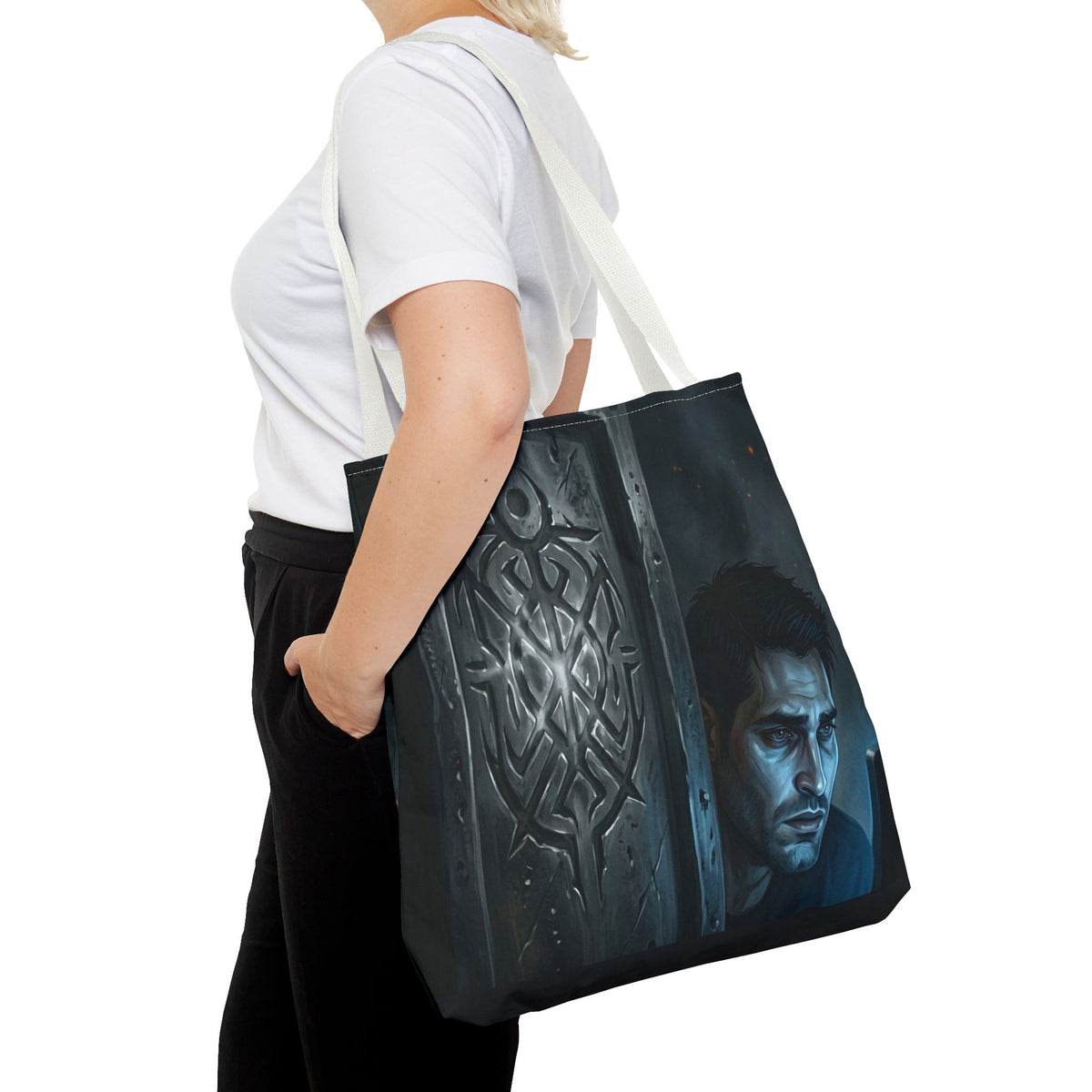 The Ward Mark Tote Bag - Gothic Rune Sigil Book Bag