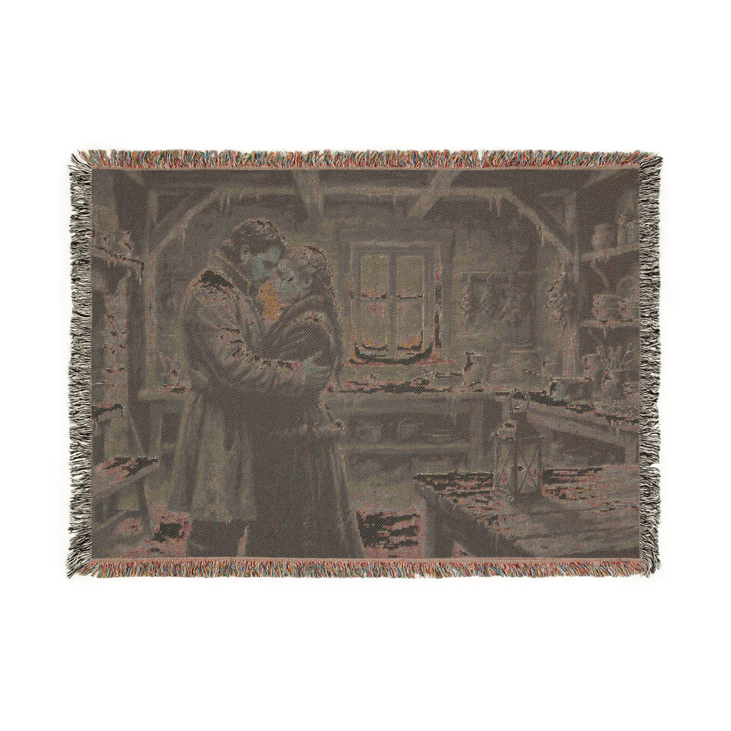 Romantic Cabin Embrace Woven Blanket