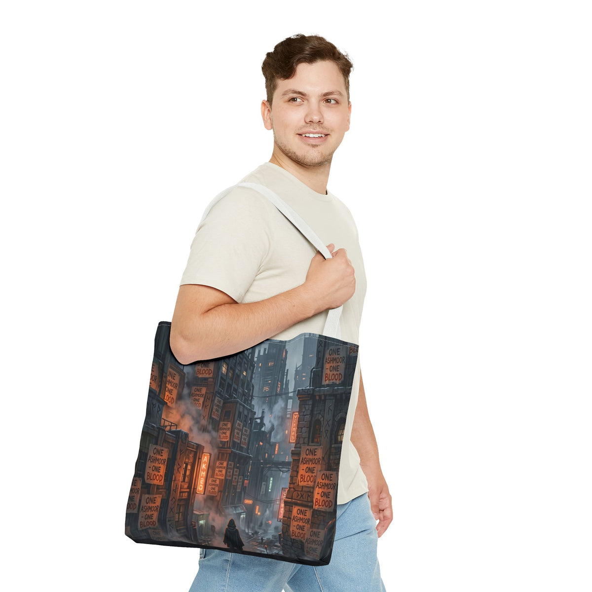 One Ashmoor One Blood Tote Bag - Dark Fantasy City Book Bag