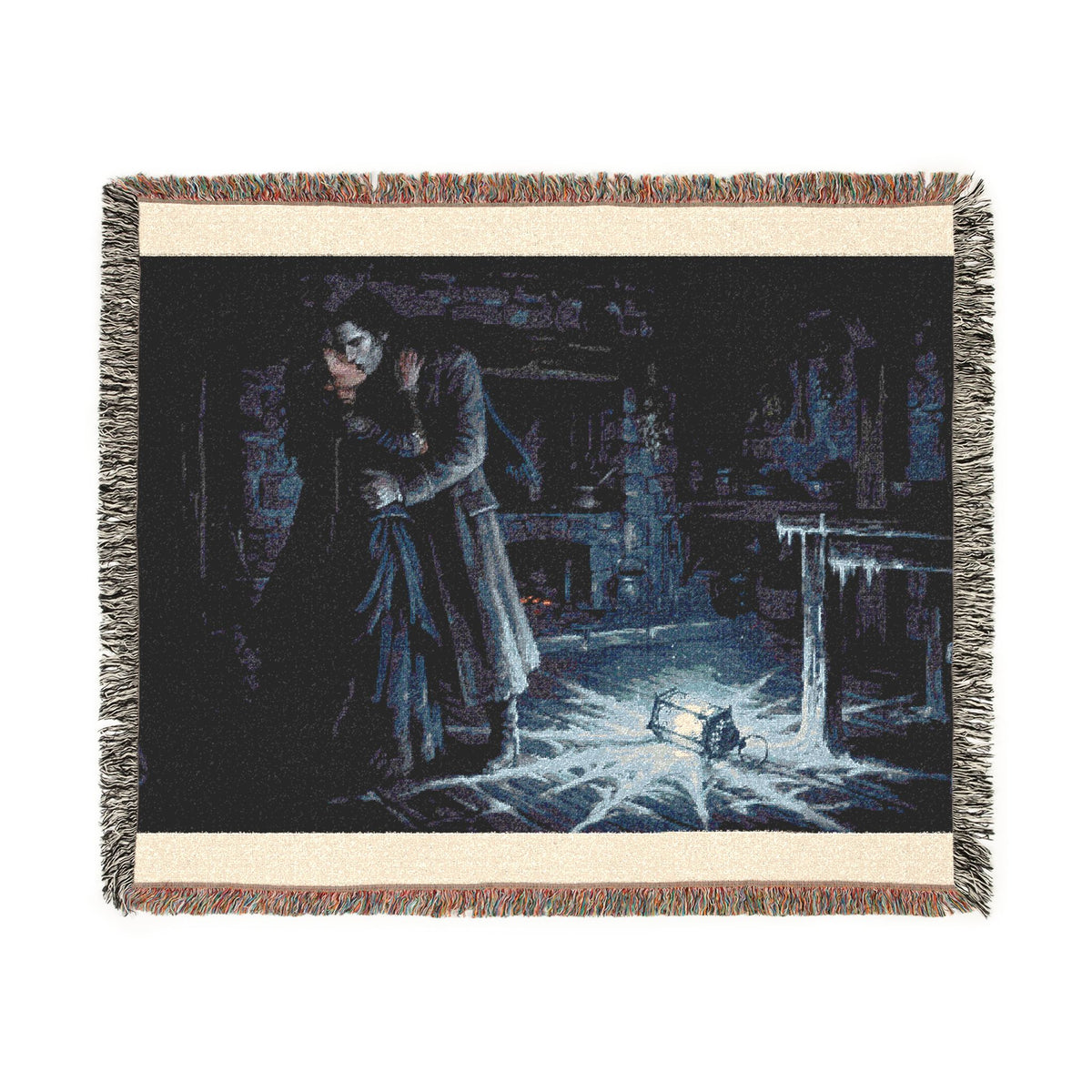 Gothic Victorian Scene Woven Blanket