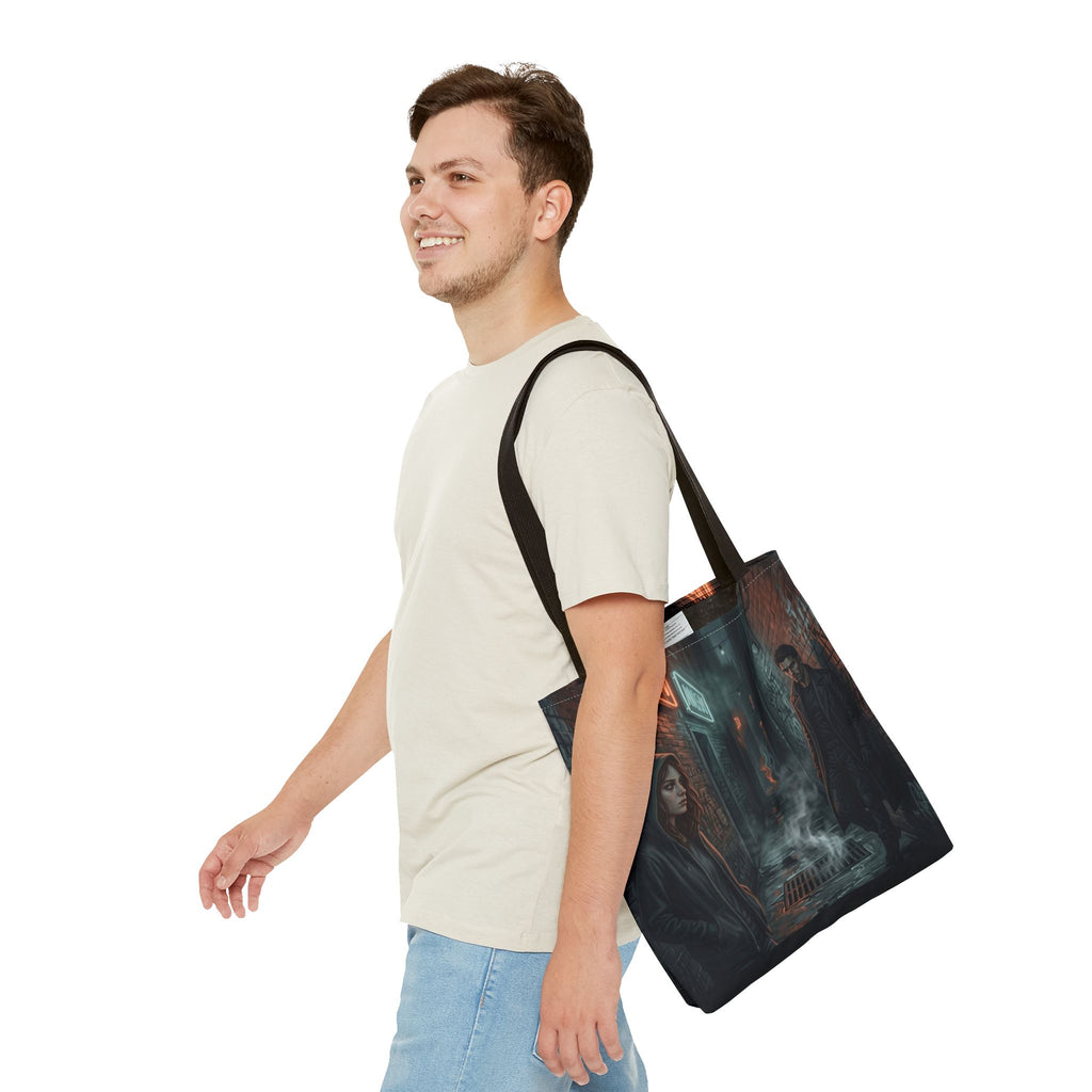 The Hunters Alley Tote Bag - Neon Noir Dark Romance Book Bag