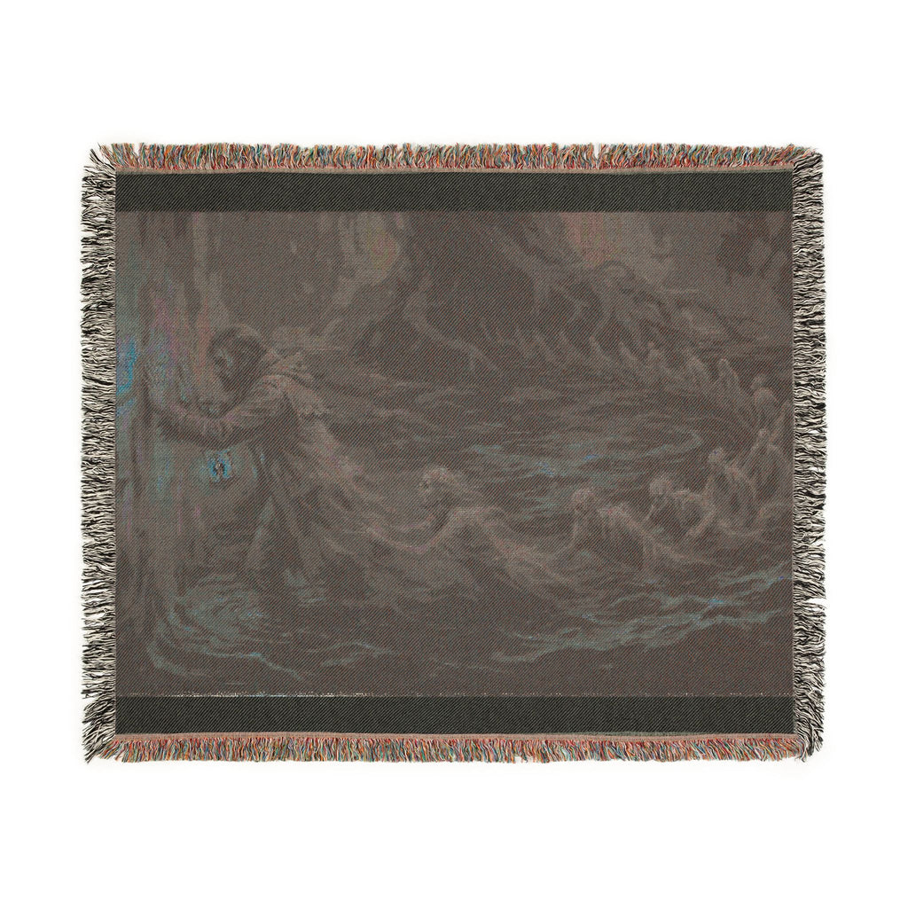 Gothic Lantern Woven Blanket – Haunted Traveler Throw