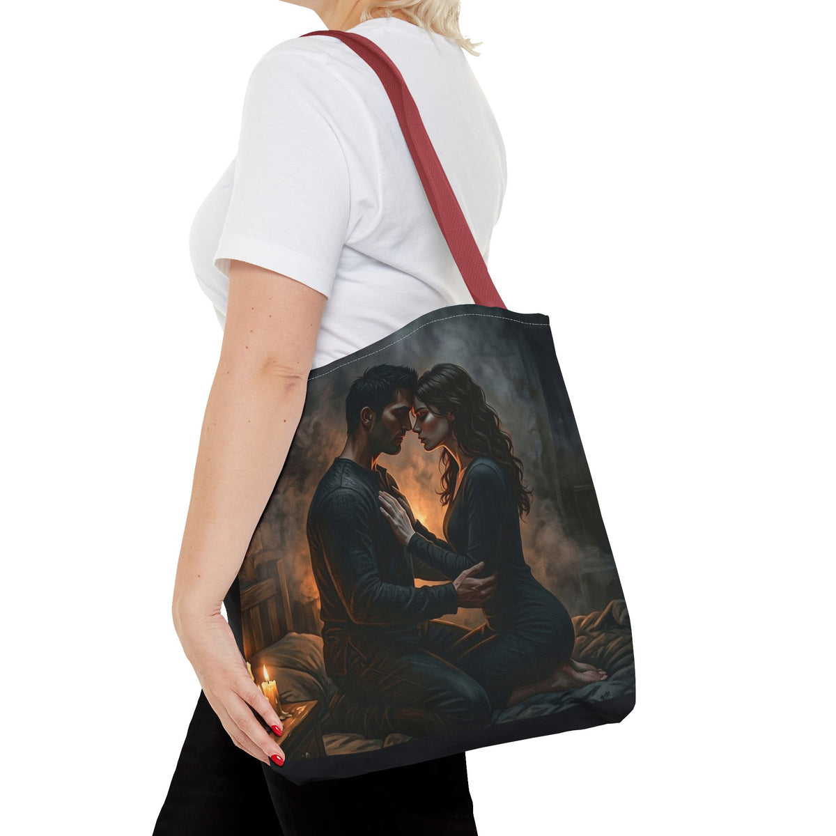 True Name Tote Bag - Candlelit Dark Romance Book Bag