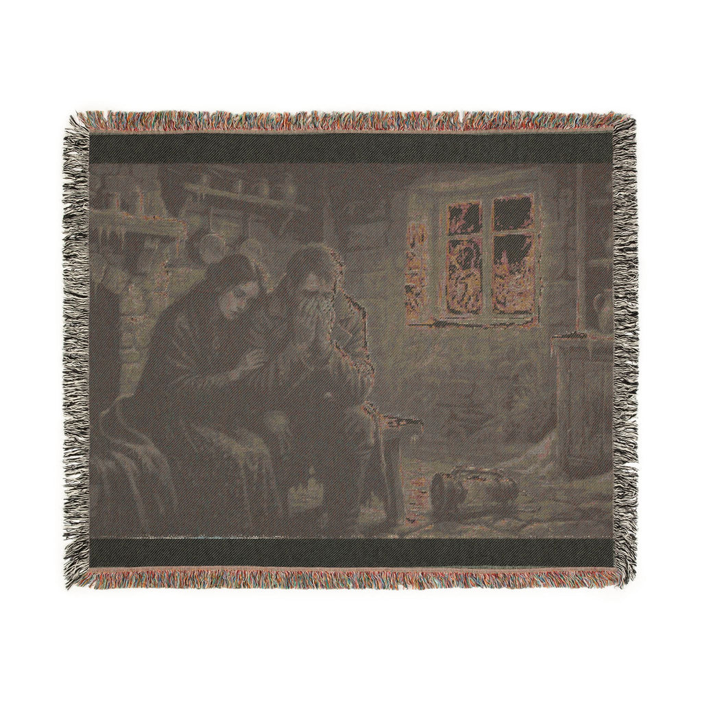 Heirloom Woven Throw Blanket — Vintage Cottage Embrace Design