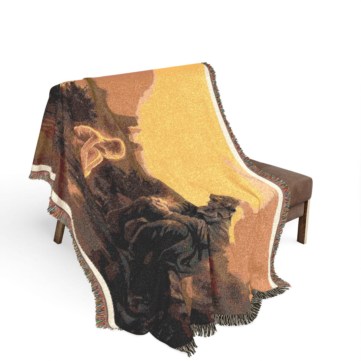 Religious Nativity Woven Blanket
