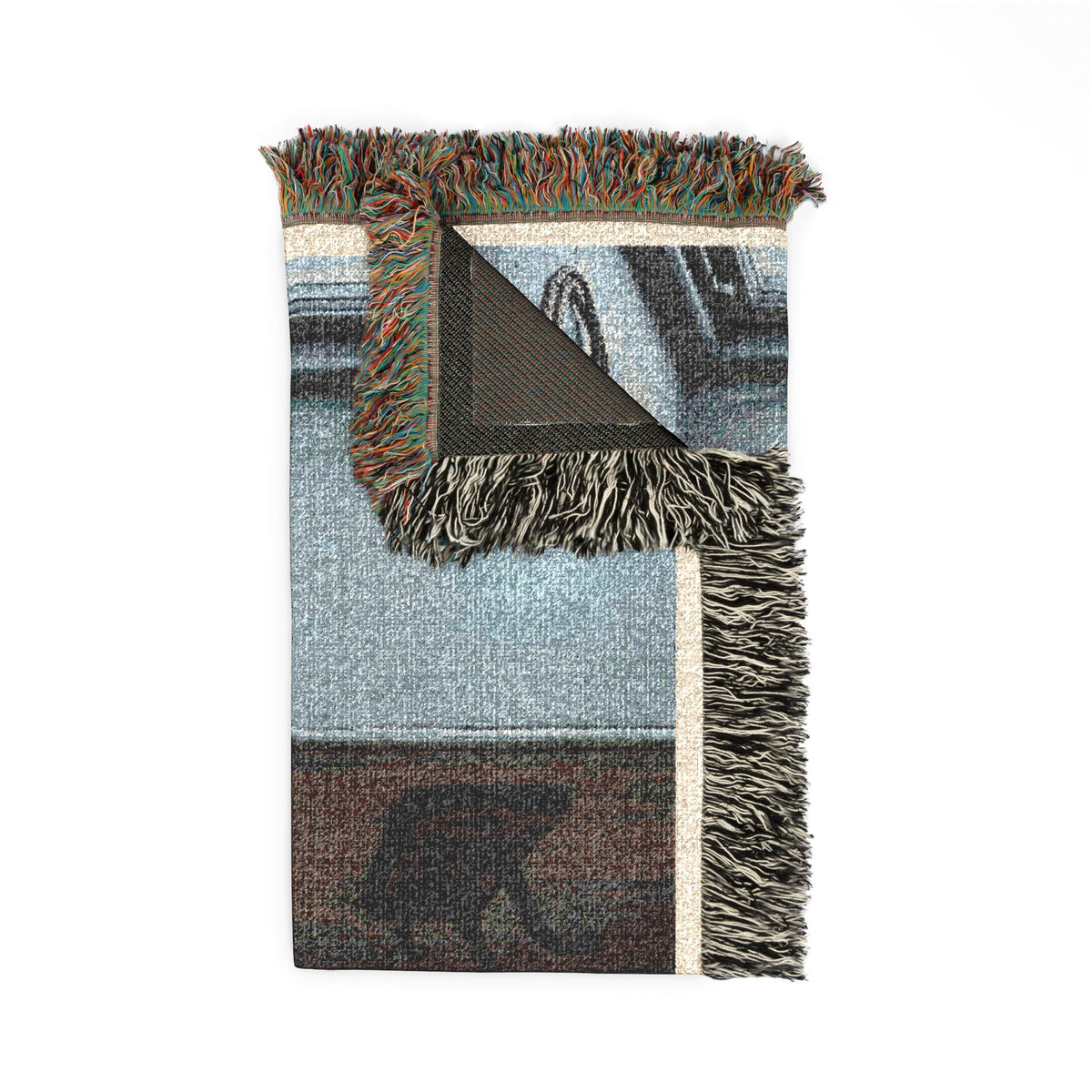 Woven Blanket — 'Sable' Vintage Girl at Window Tapestry Throw