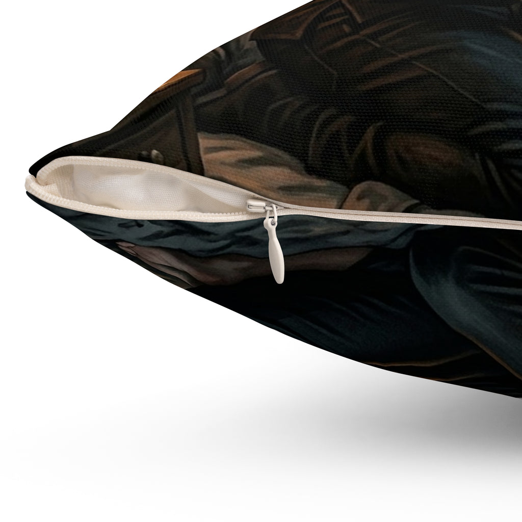 True Name Throw Pillow - Candlelit Dark Romance Accent Cushion