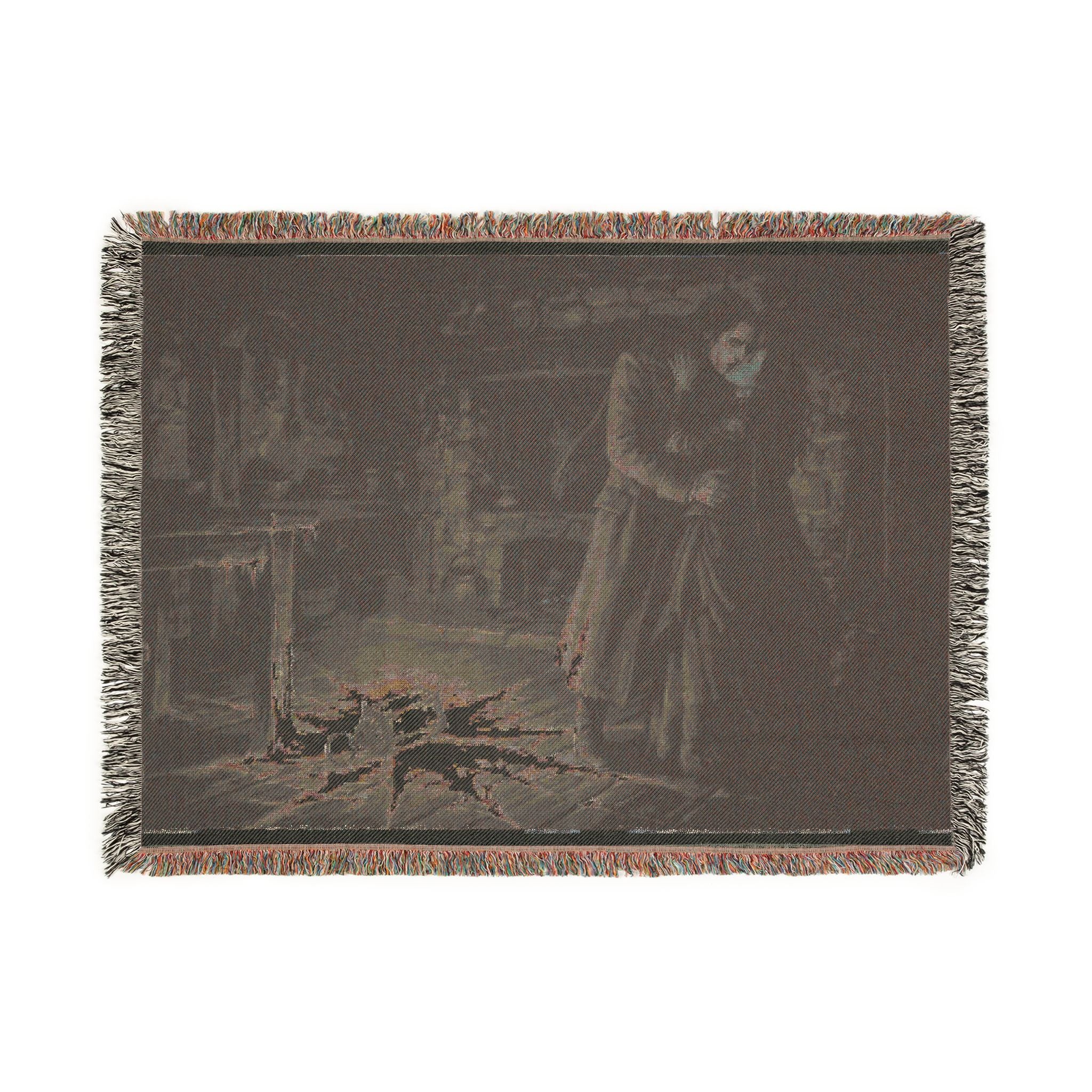 Gothic Victorian Scene Woven Blanket