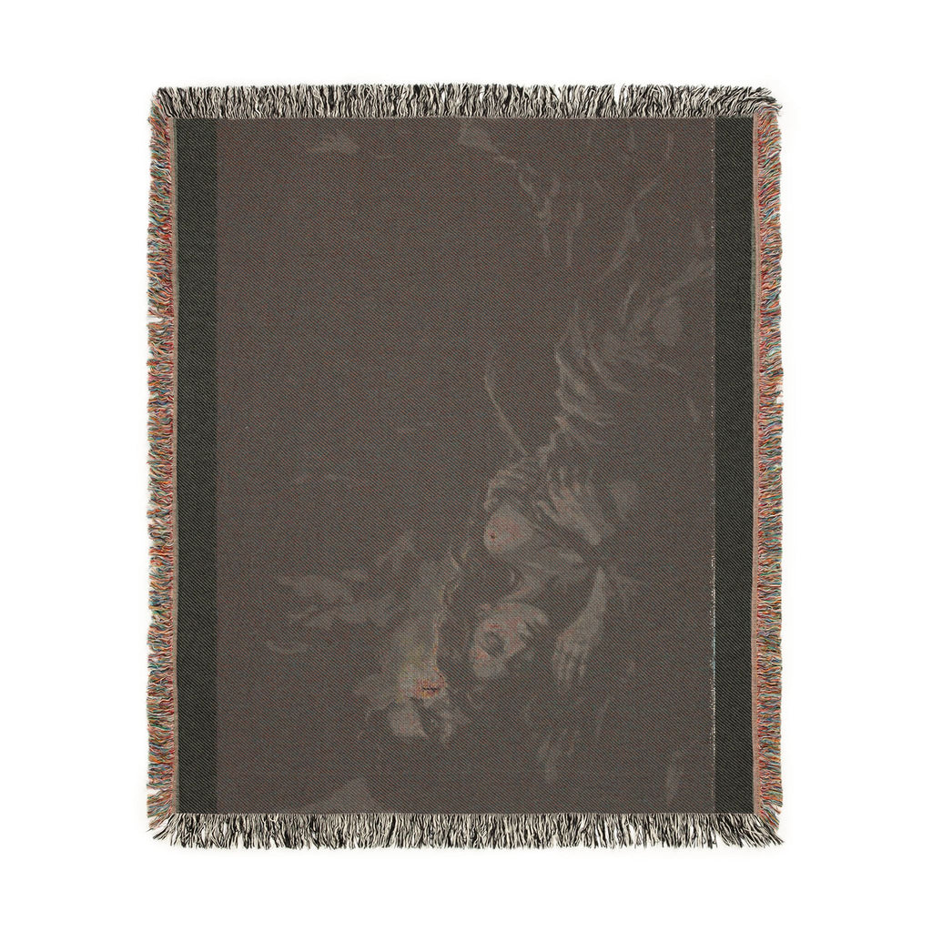 Moonlit Embrace Woven Blanket — Gothic Lovers Frostbound Night Throw