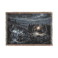 Lantern Night Woven Blanket — Gothic Forest Cozy Throw