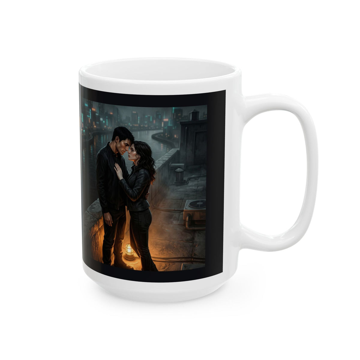 Rooftop Vow Ceramic Mug - Dark Fantasy Romance Coffee Cup