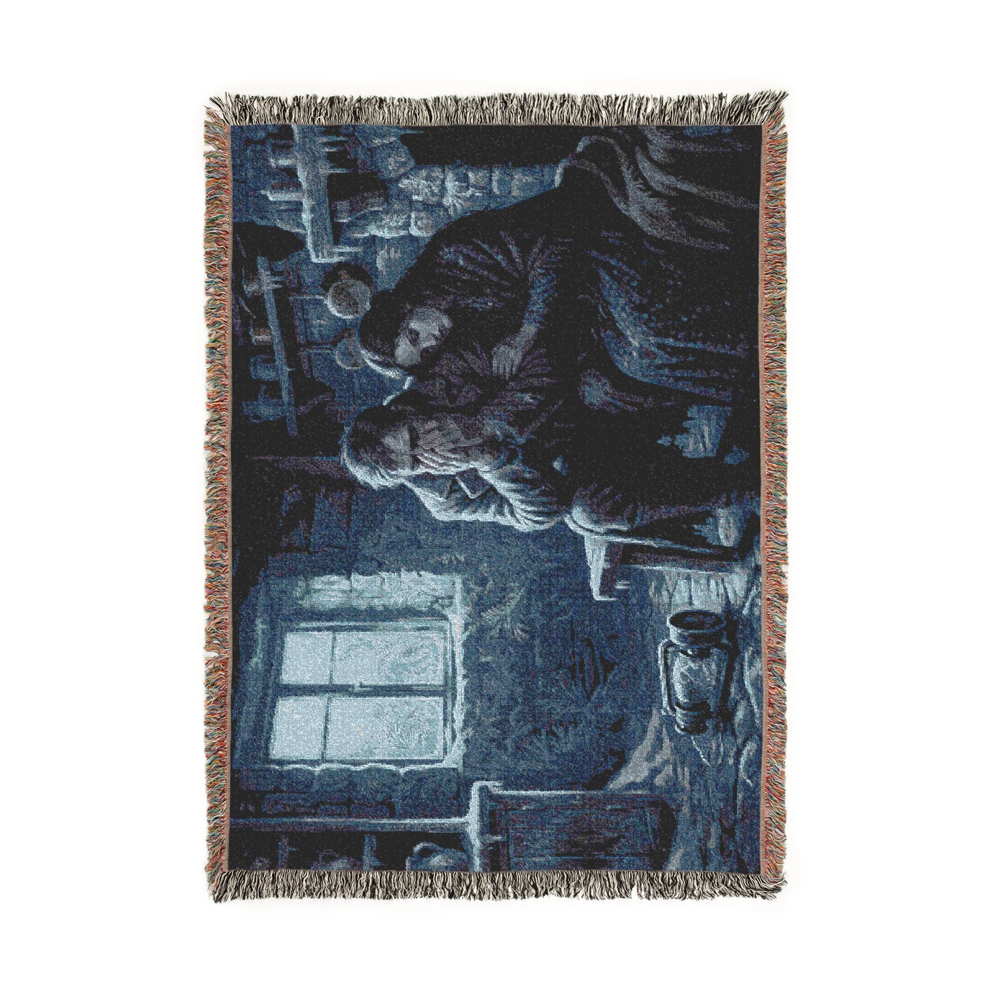 Heirloom Woven Throw Blanket — Vintage Cottage Embrace Design