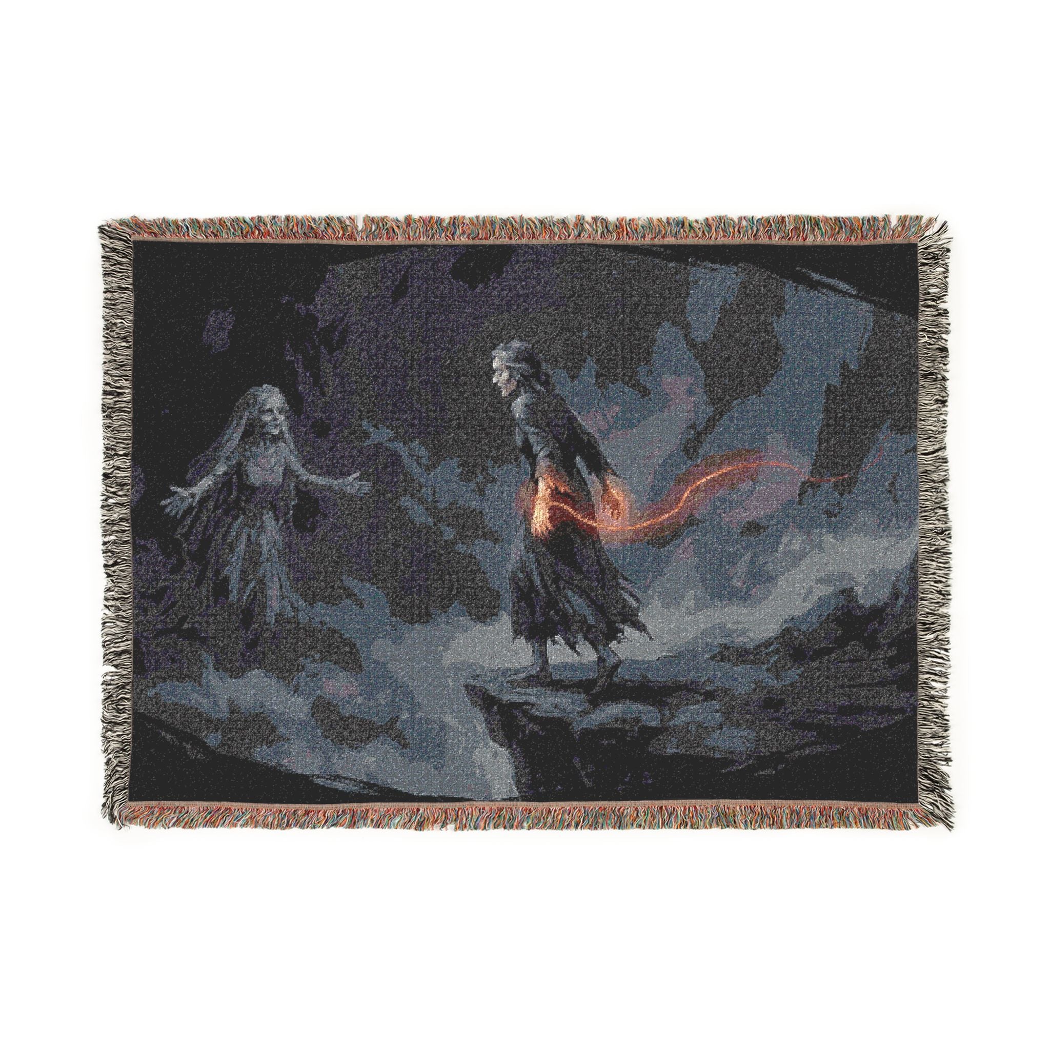 Woven Blanket — Gothic Lantern Nightscape Throw