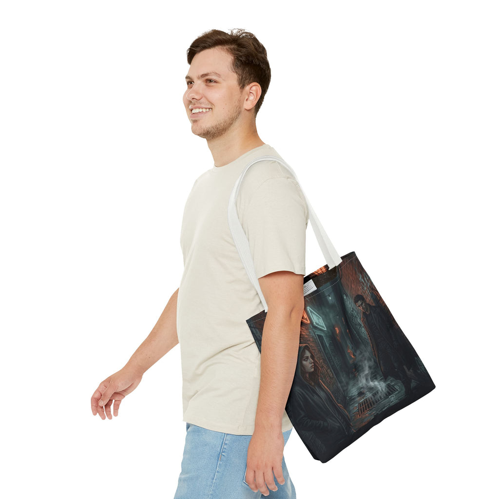 The Hunters Alley Tote Bag - Neon Noir Dark Romance Book Bag