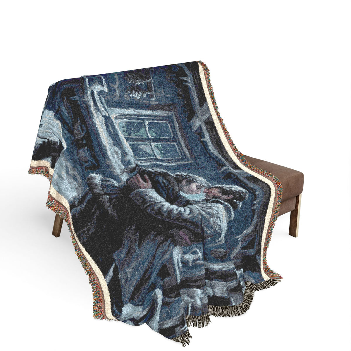 Romantic Cabin Embrace Woven Blanket