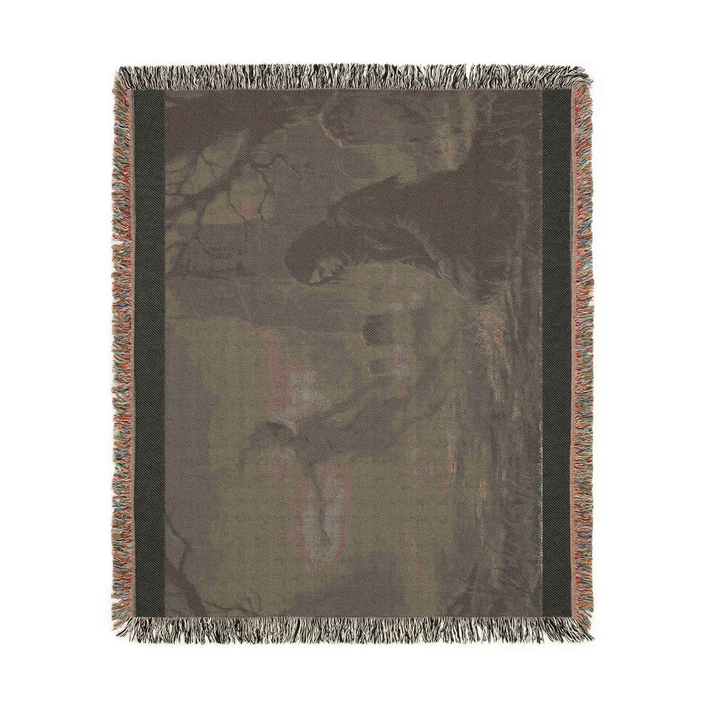 Dusk Forest Woven Blanket — Witchy Mystic Twilight Throw