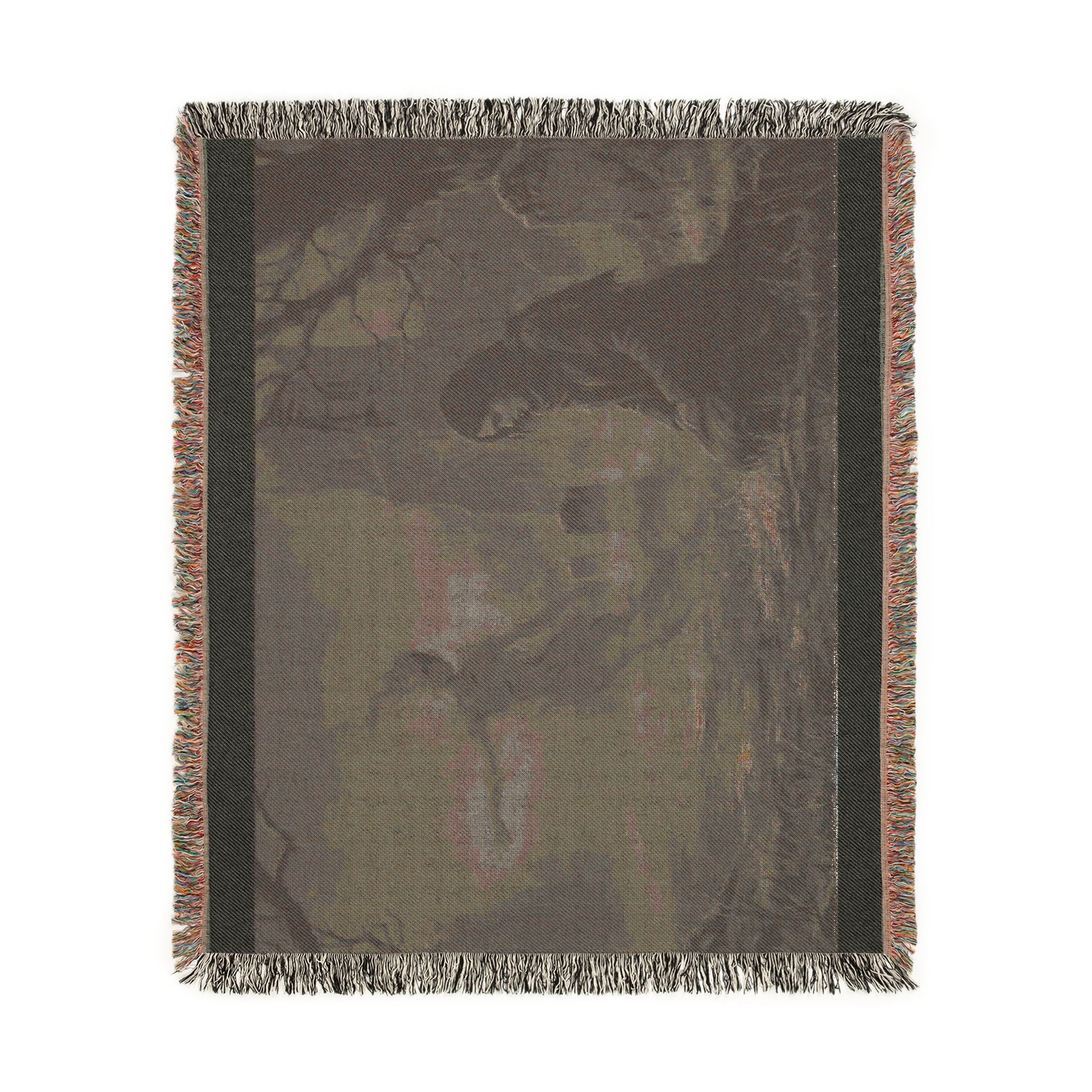 Dusk Forest Woven Blanket — Witchy Mystic Twilight Throw