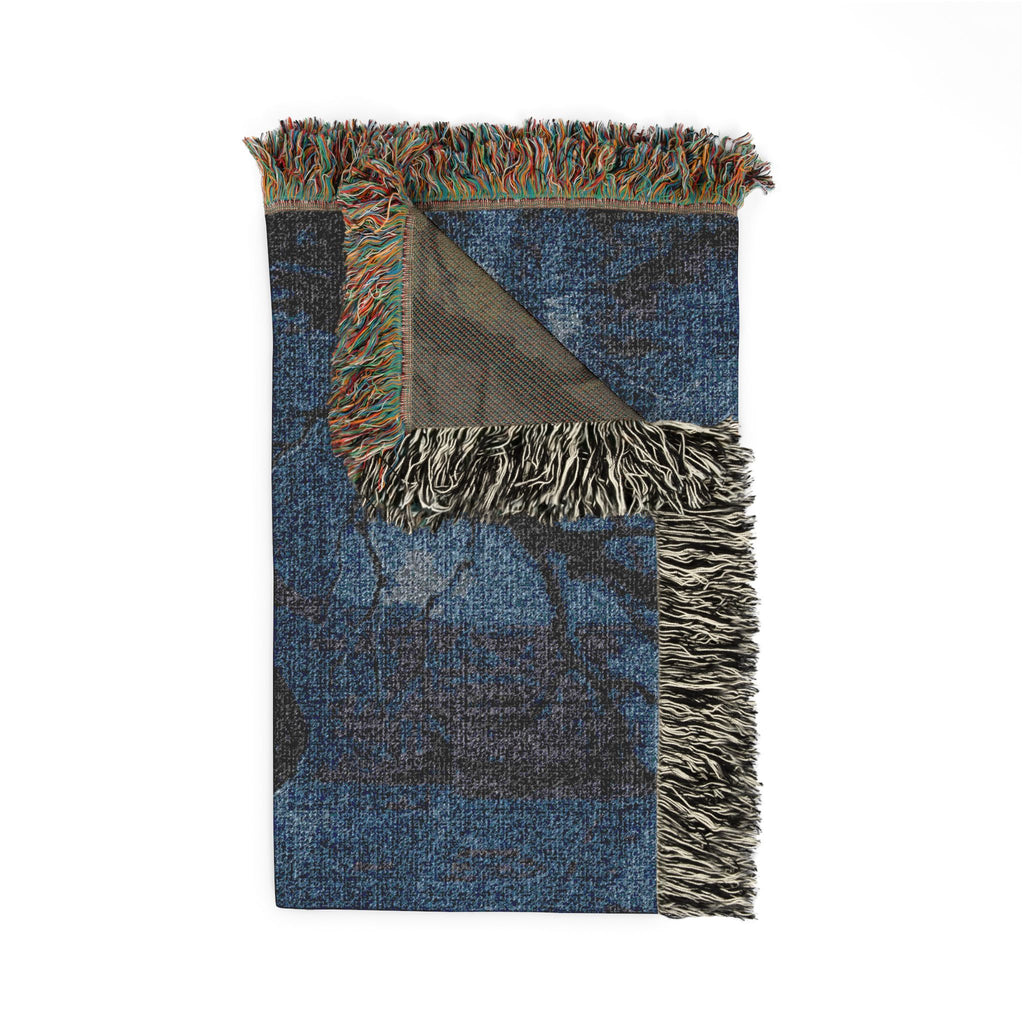 Dusk Forest Woven Blanket — Witchy Mystic Twilight Throw
