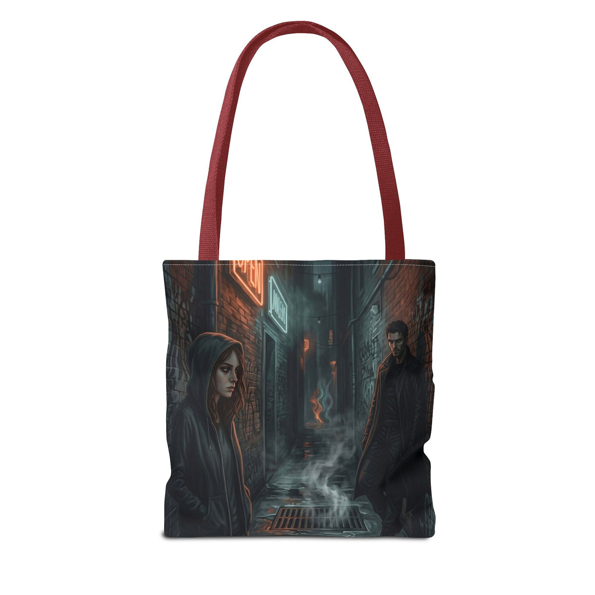 The Hunters Alley Tote Bag - Neon Noir Dark Romance Book Bag