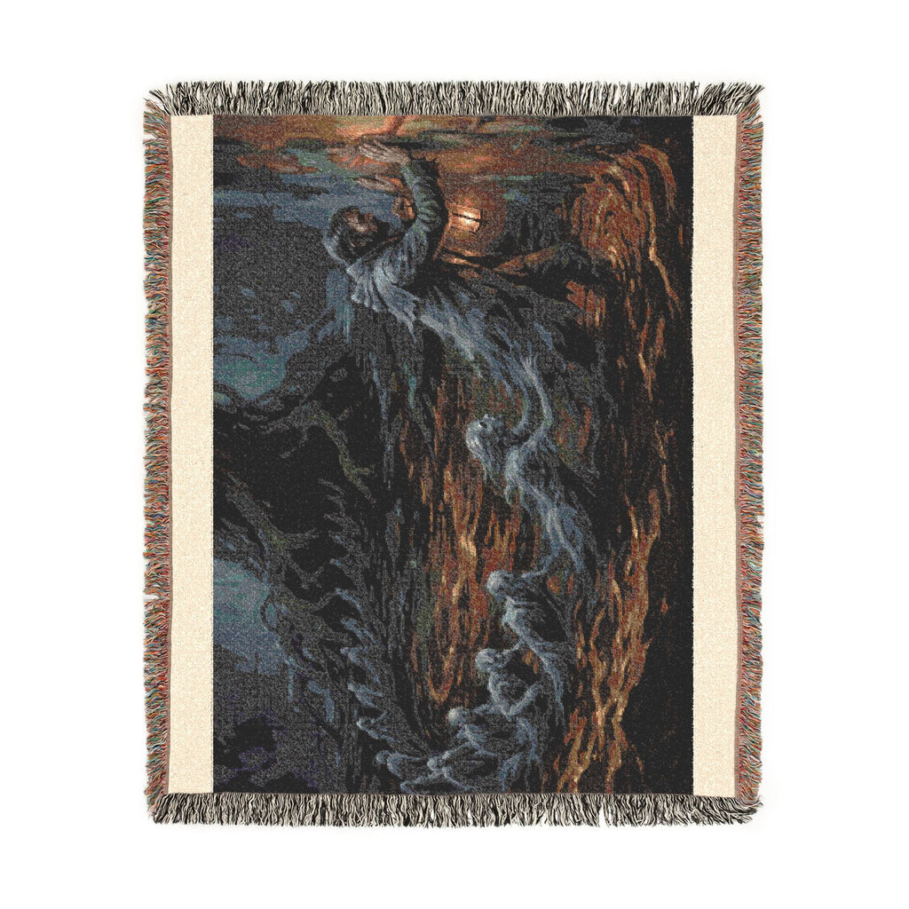Gothic Lantern Woven Blanket – Haunted Traveler Throw