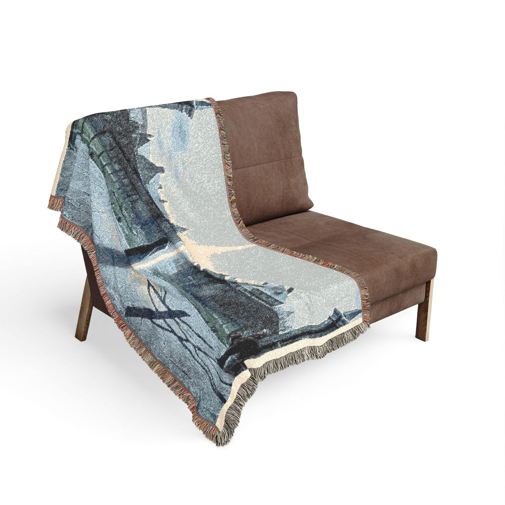 Woven Blanket — Cityscape Night & Dawn Tapestry Throw