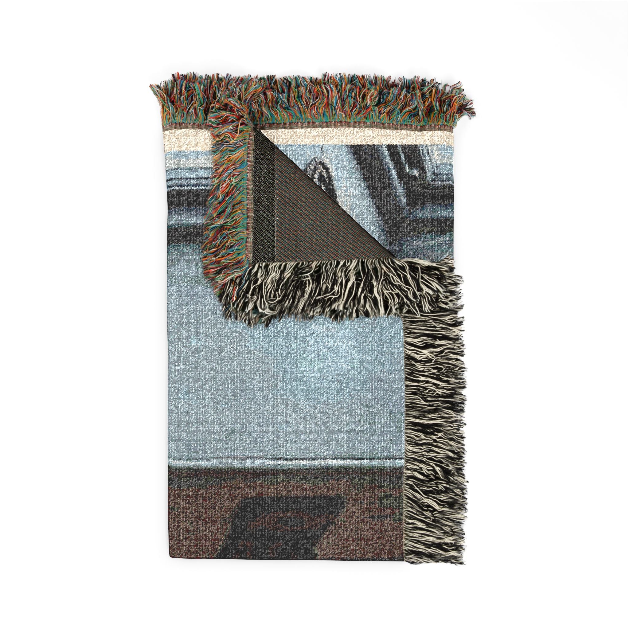 Woven Blanket — 'Sable' Vintage Girl at Window Tapestry Throw
