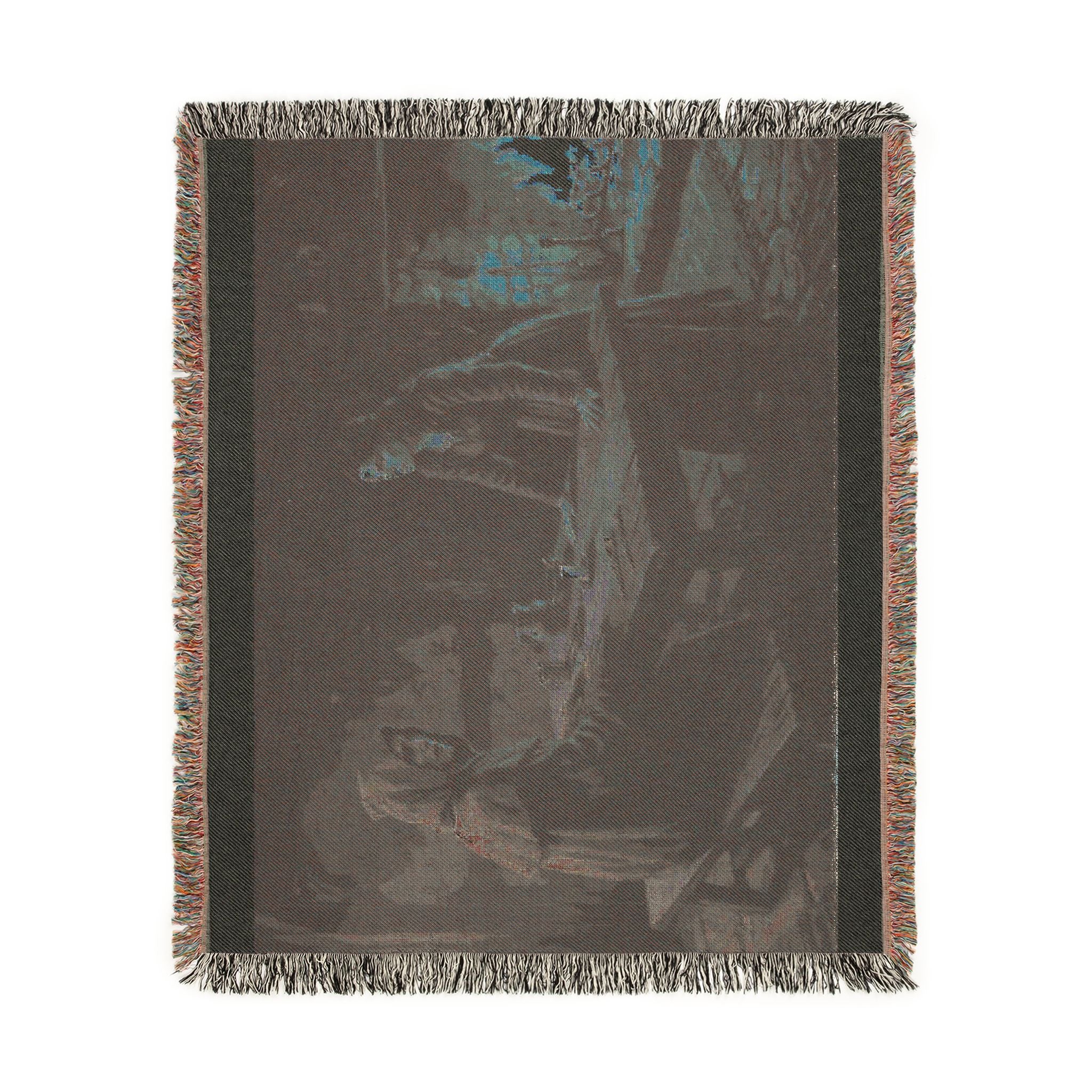 Hearthside Fantasy Woven Blanket — Renaissance Dark Cottage Throw
