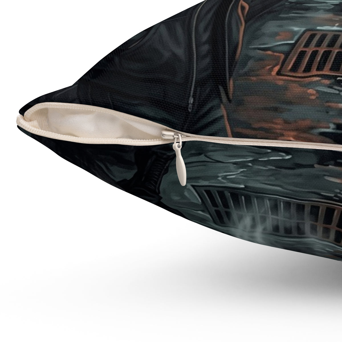 The Hunters Alley Throw Pillow - Neon Noir Dark Romance Accent Cushion