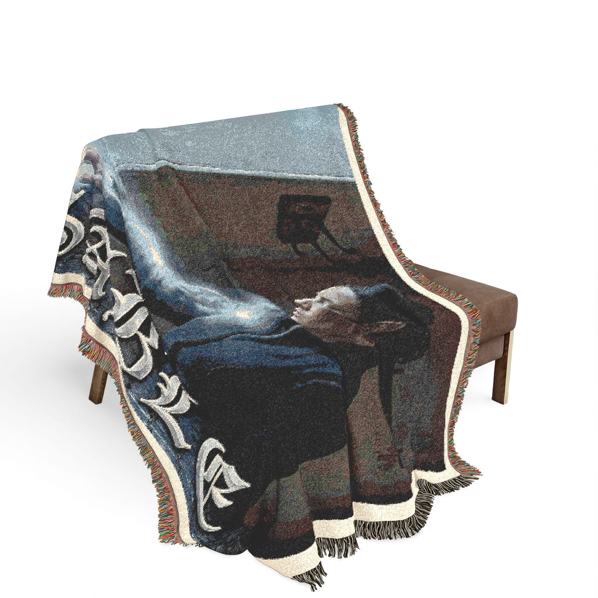 Woven Blanket — 'Sable' Vintage Girl at Window Tapestry Throw