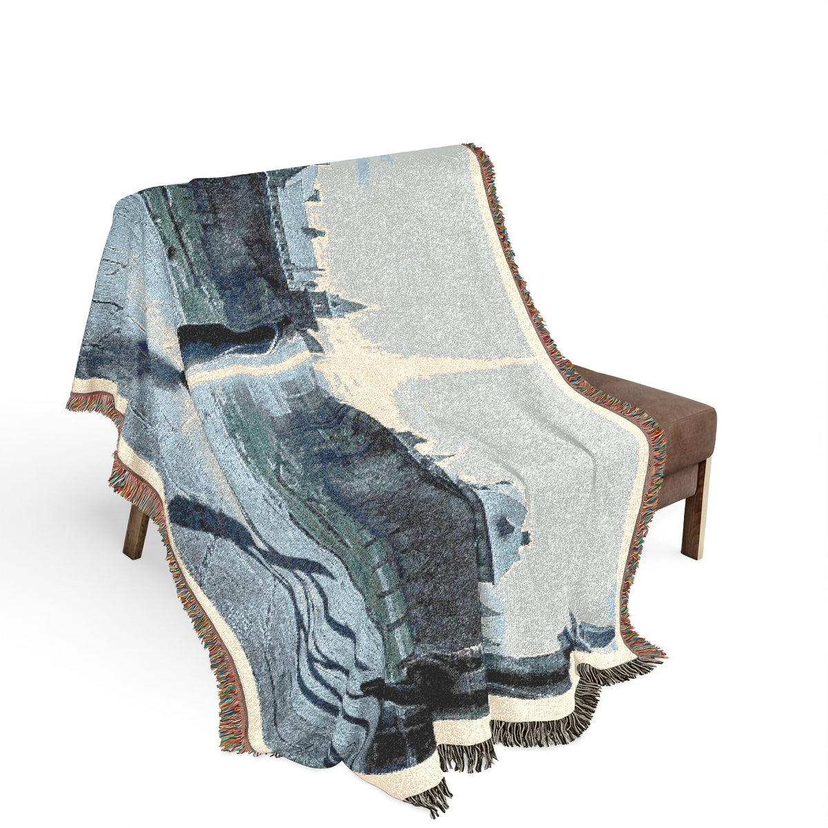 Woven Blanket — Cityscape Night & Dawn Tapestry Throw