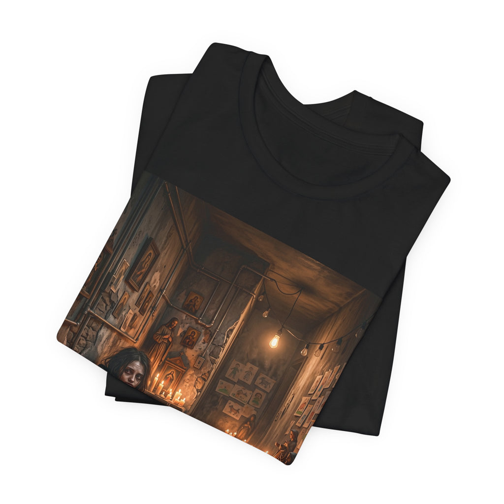Candlelit Vigil T-Shirt - Gothic Shrine Bookish Tee