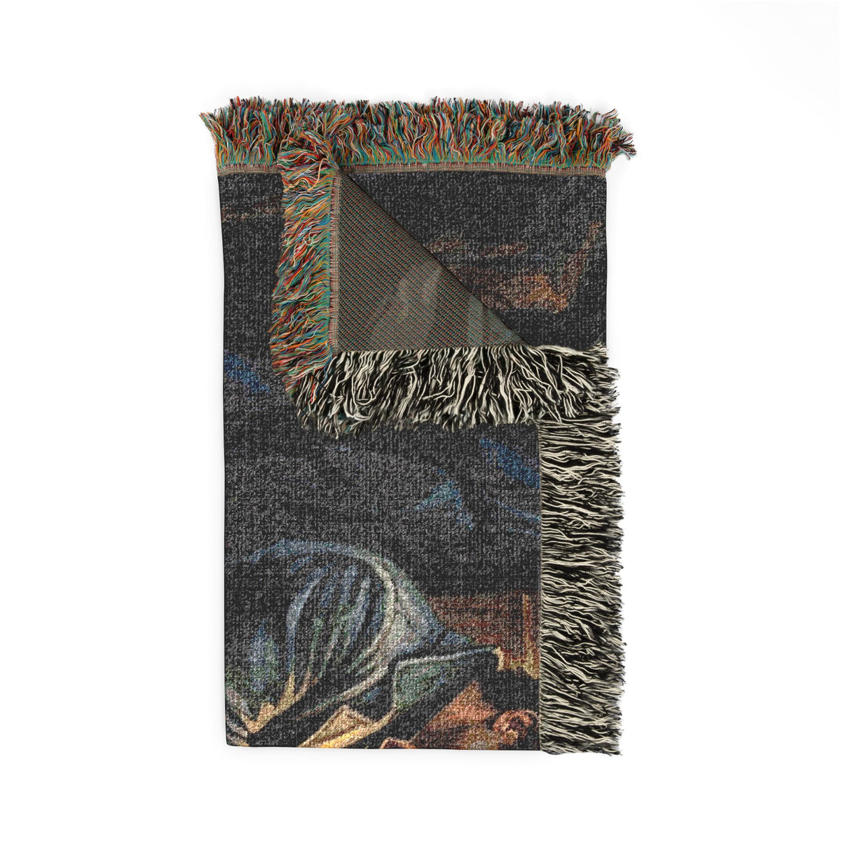 Romantic Medieval Couple Woven Blanket – Cozy Castle-Inspired Throw for Fans of Historical Romance