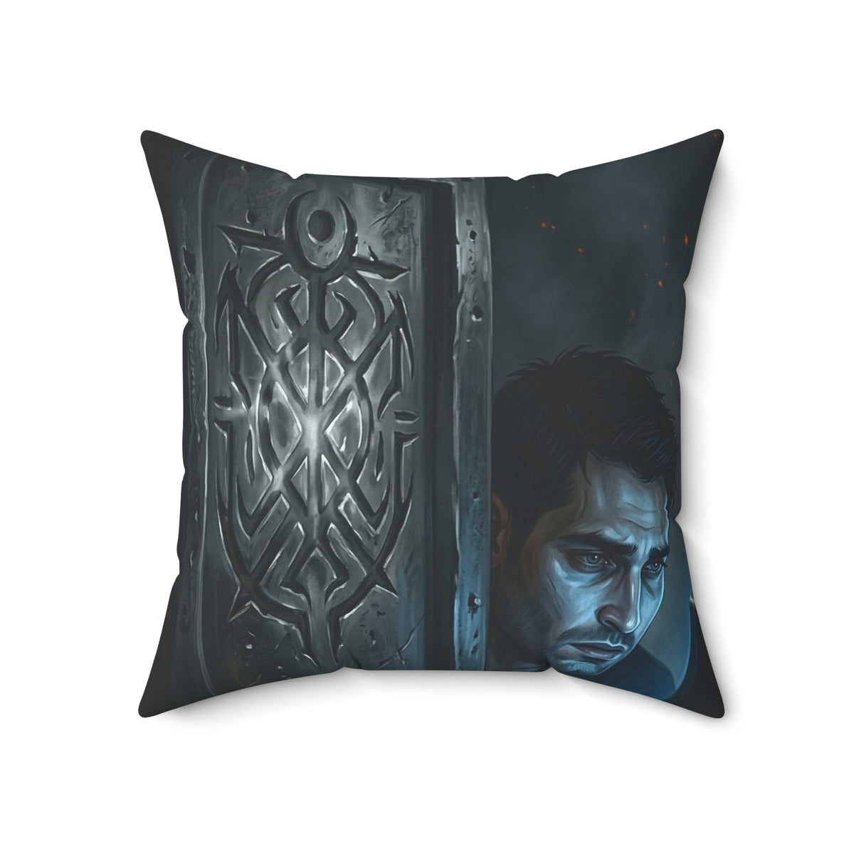 The Ward Mark Throw Pillow - Gothic Rune Sigil Accent Cushion