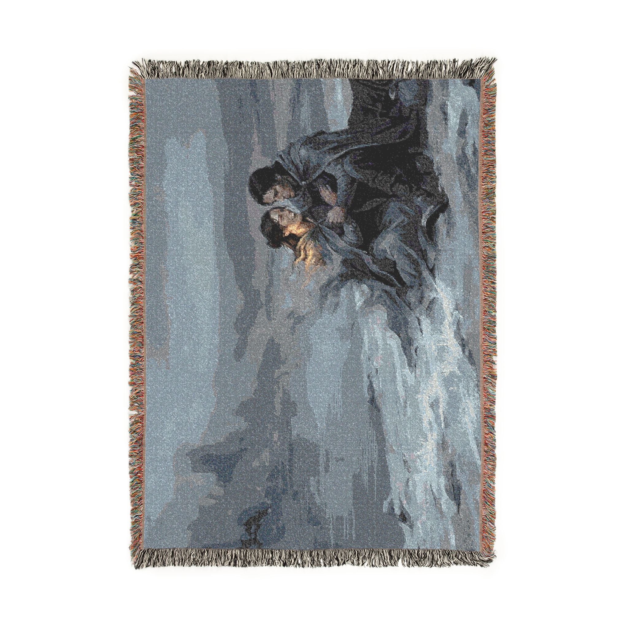 Fireside Embrace Woven Blanket — Nautical Romance Cabin Throw