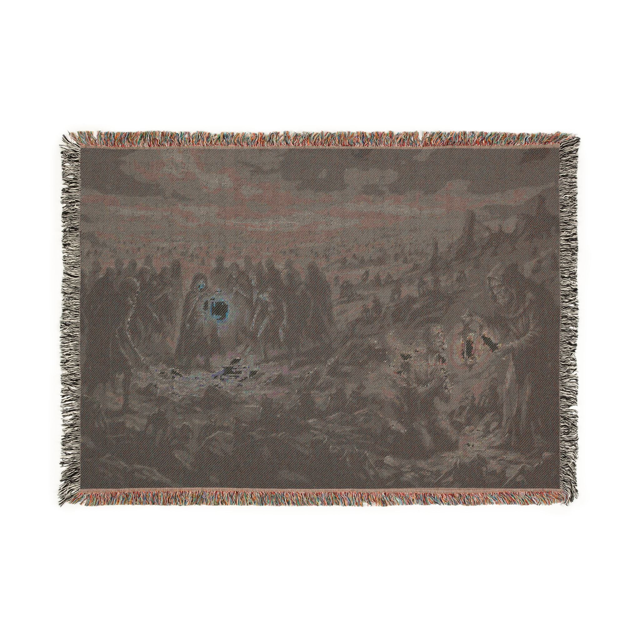 Lantern Night Woven Blanket — Gothic Forest Cozy Throw