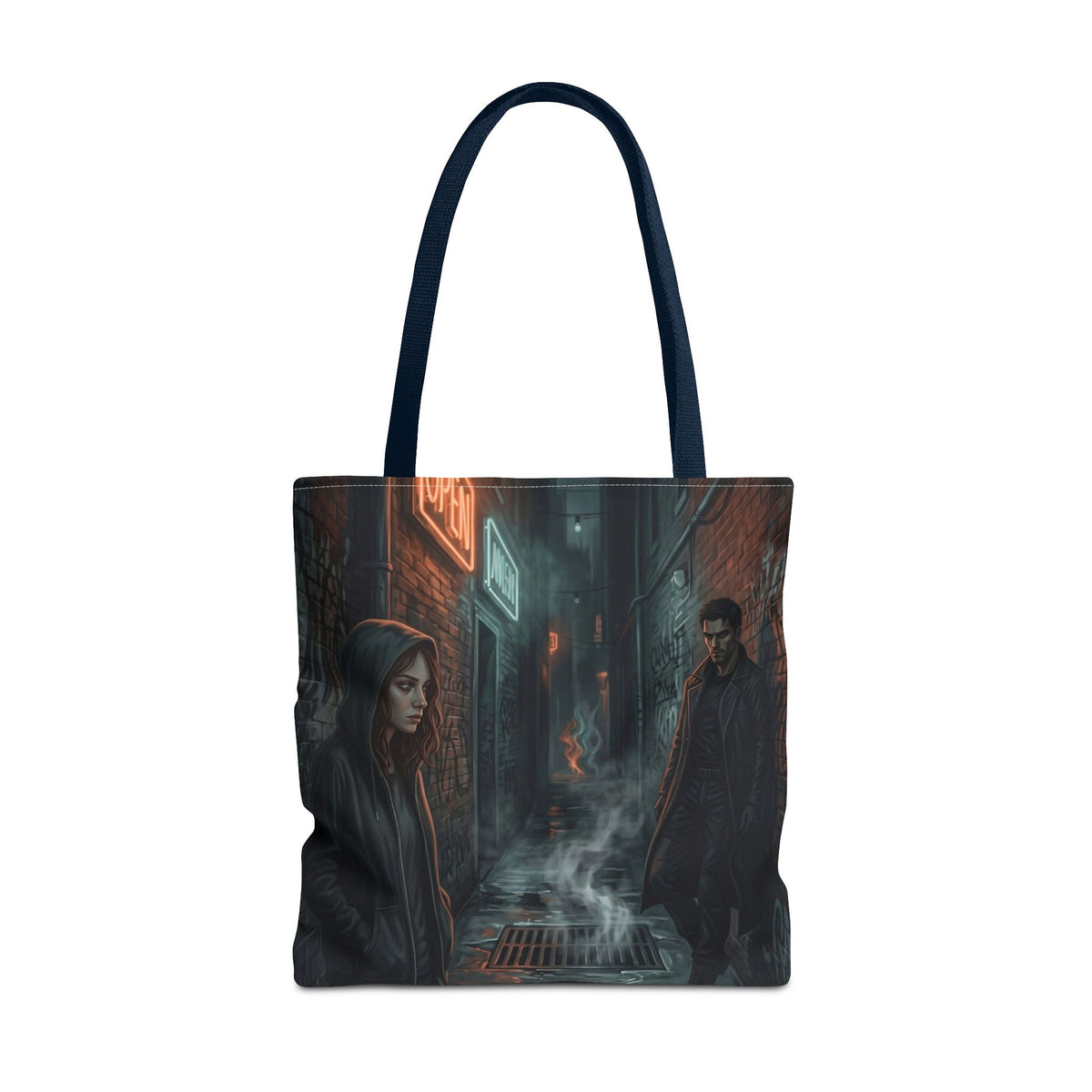 The Hunters Alley Tote Bag - Neon Noir Dark Romance Book Bag