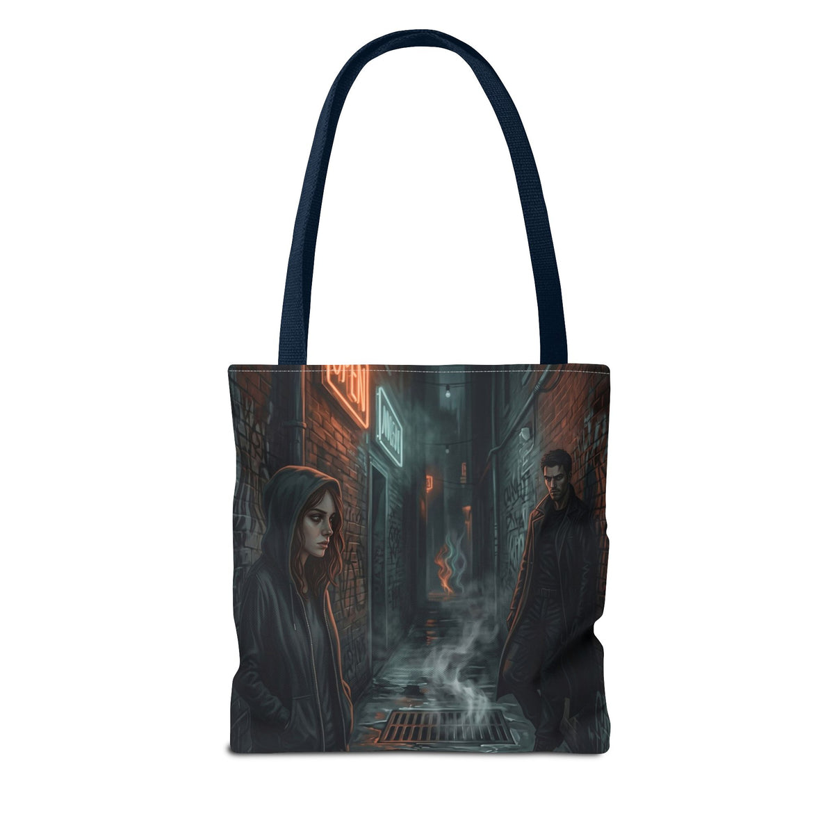 The Hunters Alley Tote Bag - Neon Noir Dark Romance Book Bag