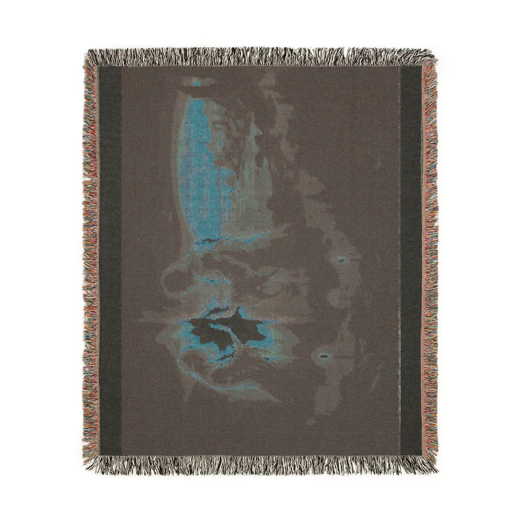 Woven Blanket — Cozy Fireplace & Lantern Scenic Throw