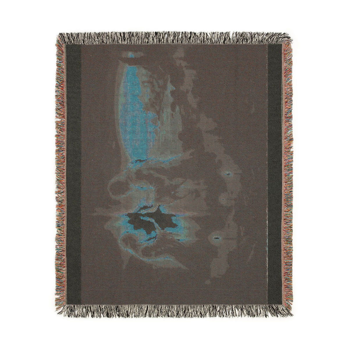 Woven Blanket — Cozy Fireplace & Lantern Scenic Throw