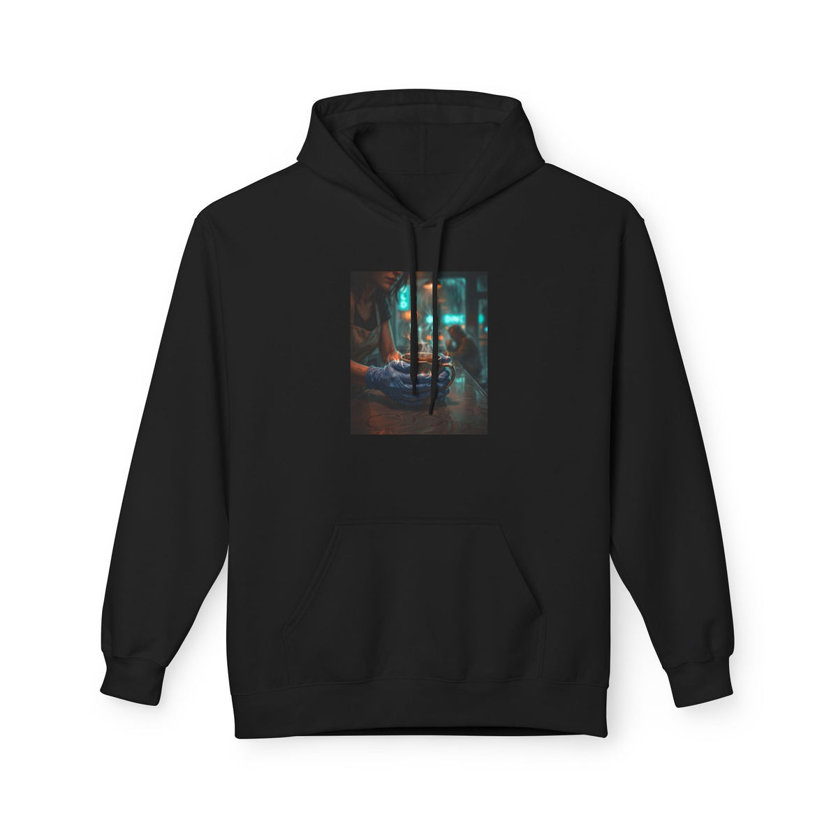 Cold Hands Warm Cup Hoodie - Cozy Noir Diner Bookish Pullover