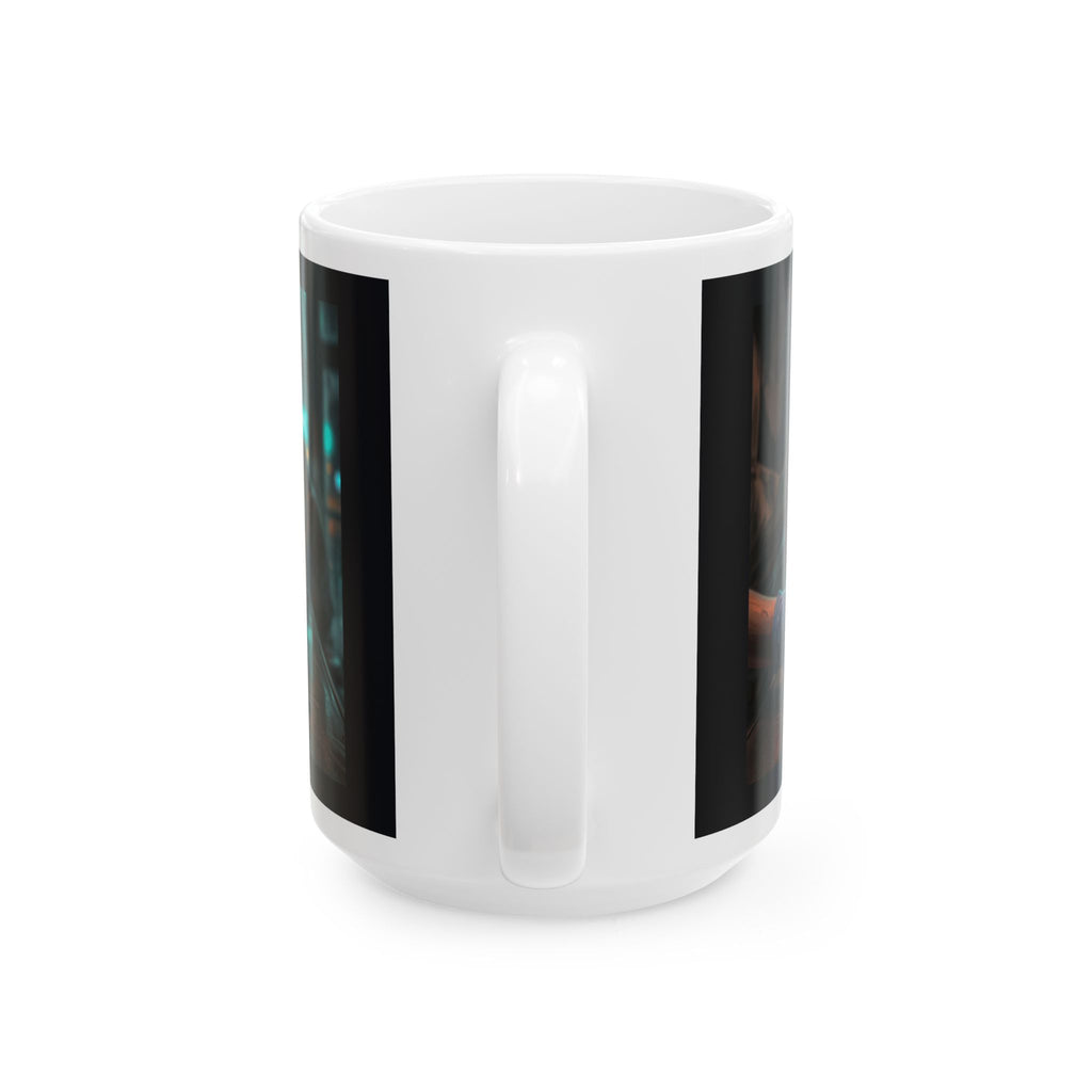 Cold Hands Warm Cup Ceramic Mug - Cozy Noir Diner Coffee Cup