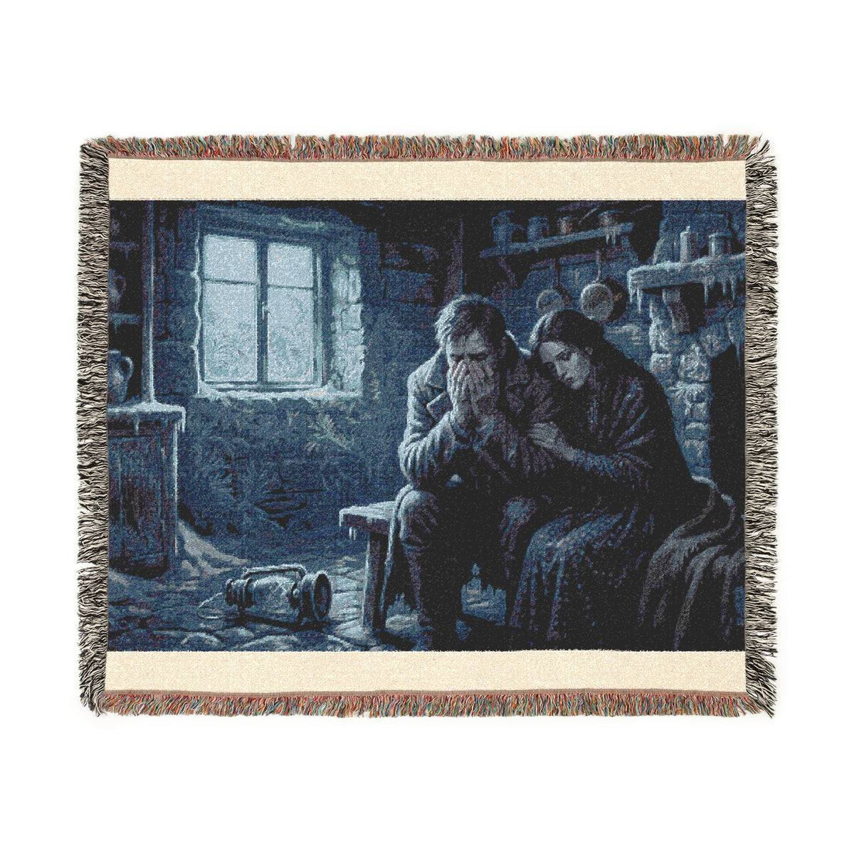 Heirloom Woven Throw Blanket — Vintage Cottage Embrace Design