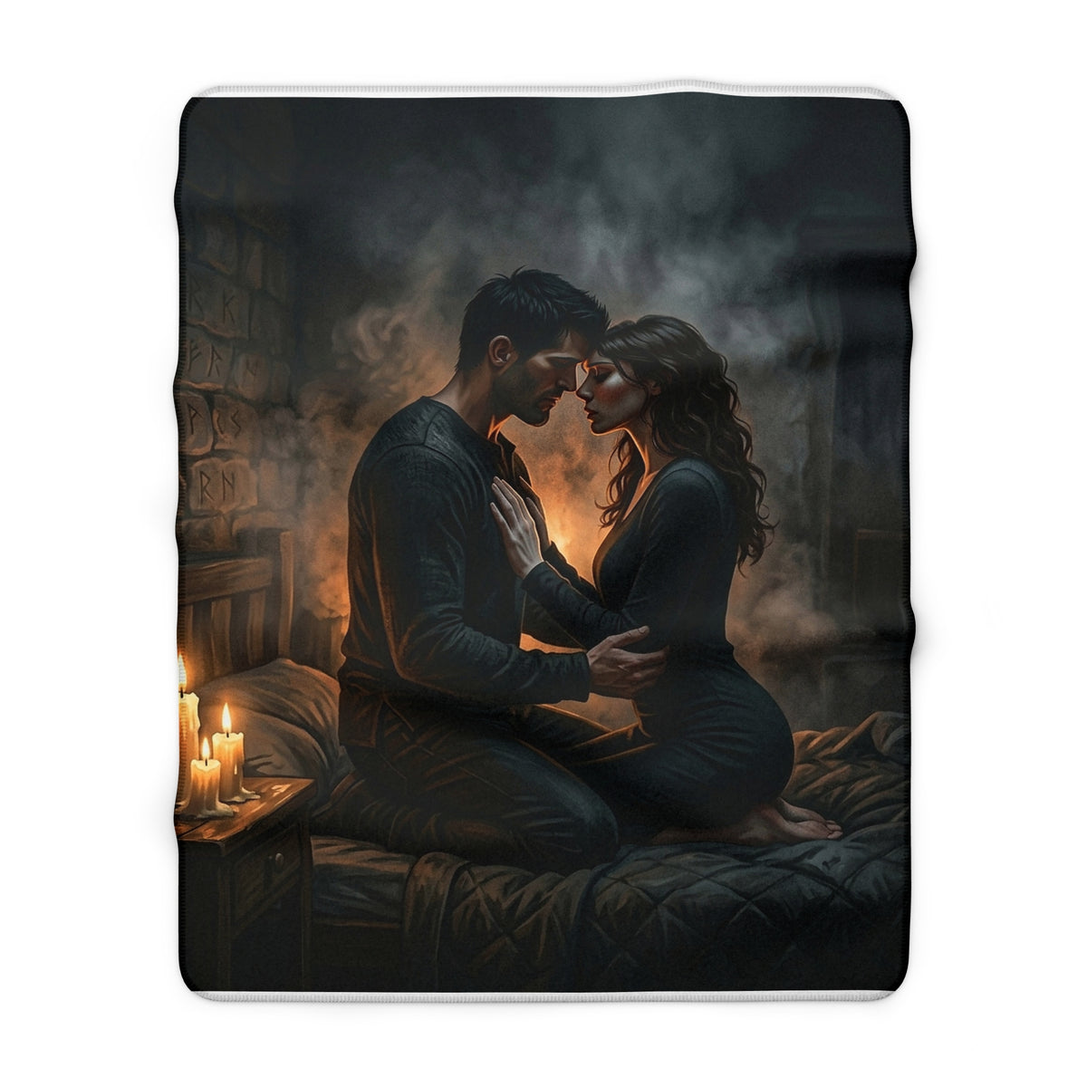 True Name Sherpa Fleece Blanket - Candlelit Dark Romance Throw