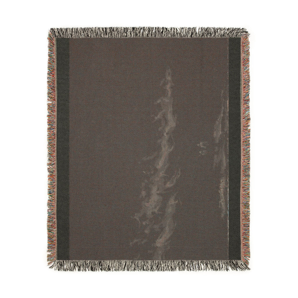 Woven Blanket - Subtle Night Sky Throw with Wispy Cloud Design